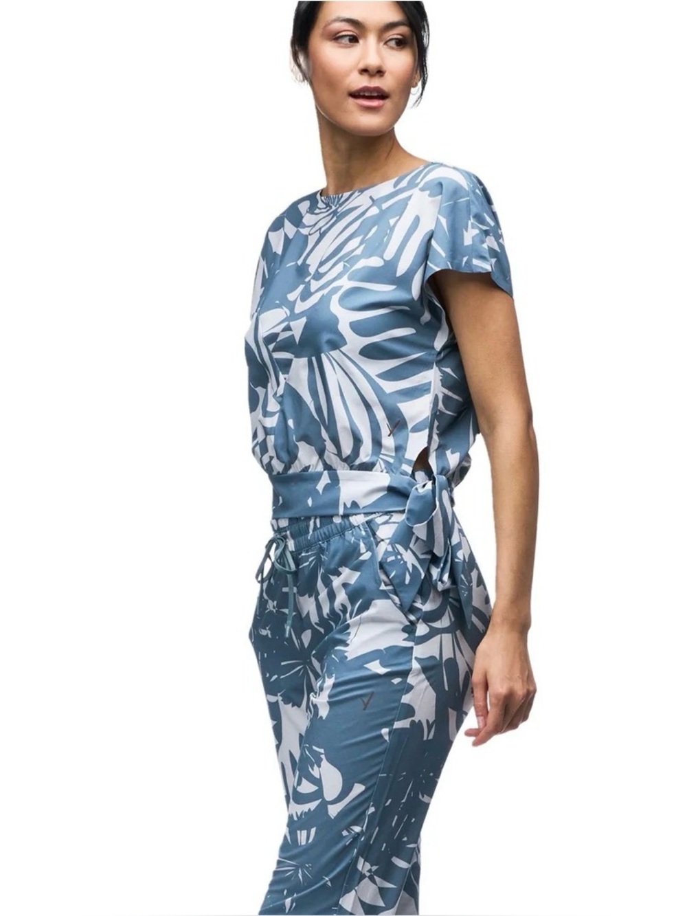 Indyeva ALESTE Short sleeve tie waist shirt